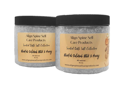Mindful Oatmeal Milk & Honey Scented Bath Salts Collection