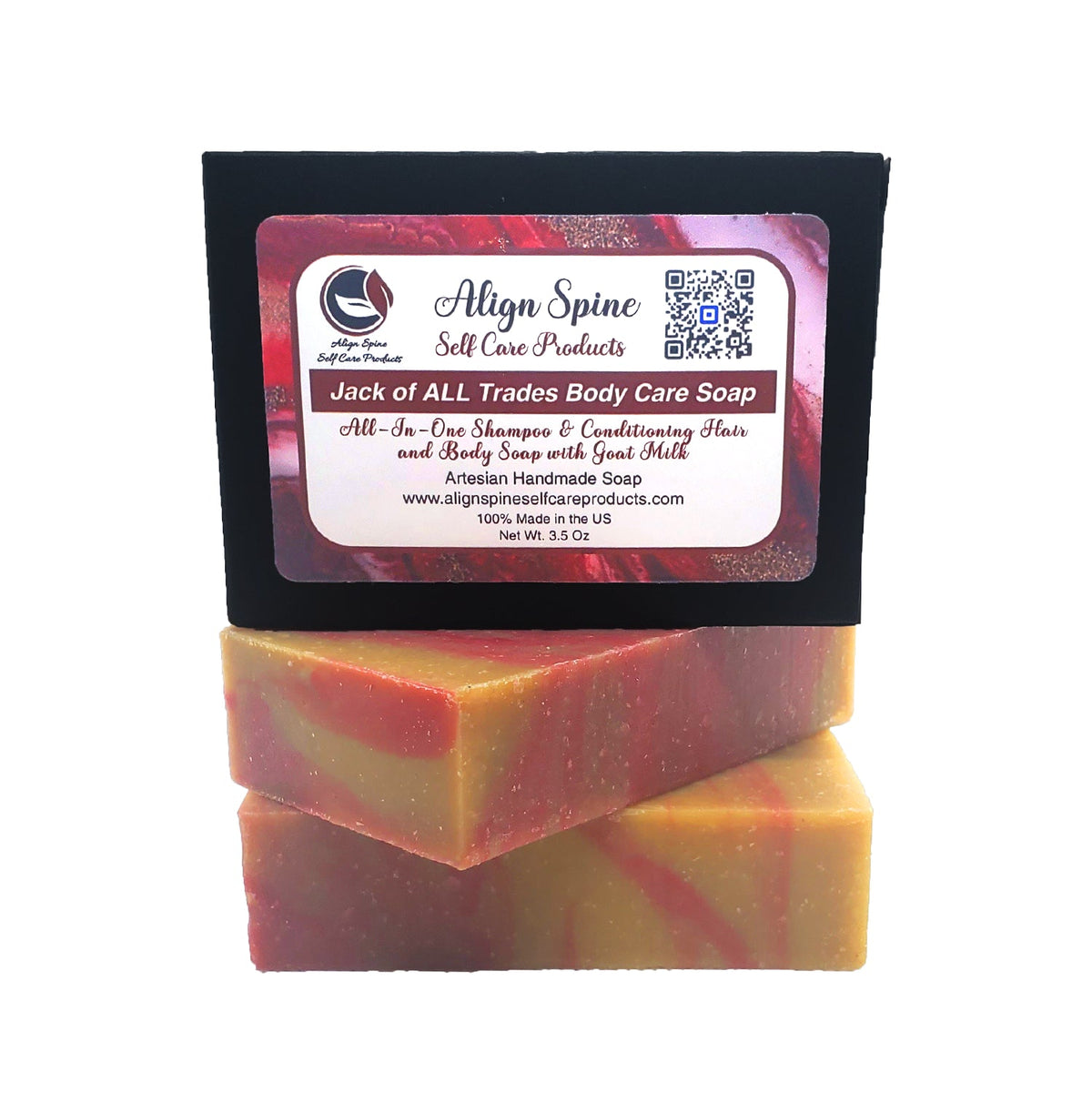 All in one body care soap for body, face, beard, hair and shaving with honey, goat milk, cocoa butter and bentonite clay