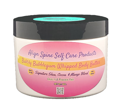 Bubbly Bubblegum whipped body butter, a creamy handmade bubblegum body butter with shea, cocoa and mango butter