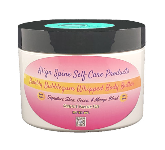 Bubbly Bubblegum whipped body butter, a creamy handmade bubblegum body butter with shea, cocoa and mango butter