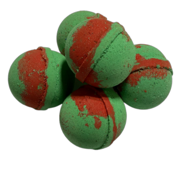 Let Me Breathe eucalyptus spearmint bath bomb, a minty bath bomb made with Epsom salt and coconut oil