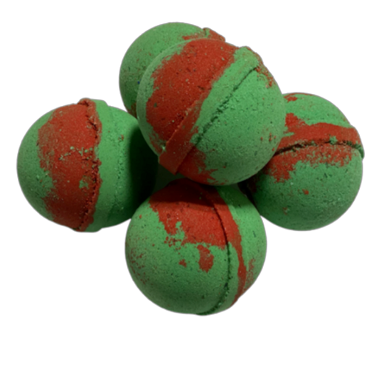 Let Me Breathe eucalyptus spearmint bath bomb, a minty bath bomb made with Epsom salt and coconut oil