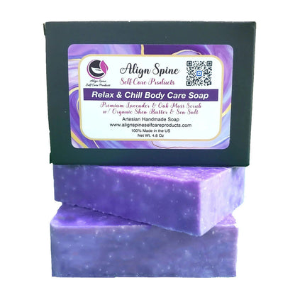Relax and Chill body care soap with oak moss fragrance